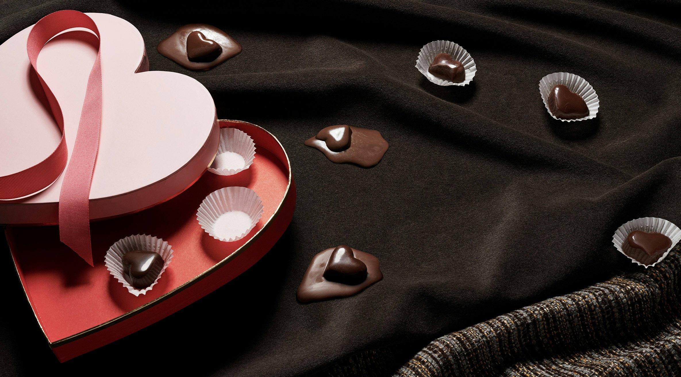 Chocolate melted on performance velvet by Perennials.